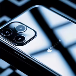 an iphone with a camera on the back