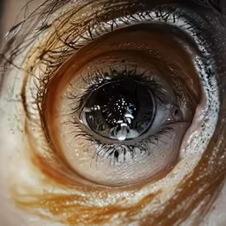 a close up picture of a persons eye