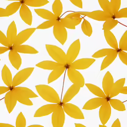 a group of yellow flowers on a white surface