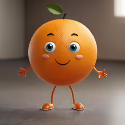 an orange cartoon shows his eyes with his hand