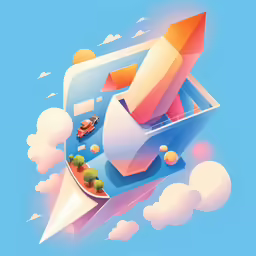 a colorful image of an upward arrow flying through the air
