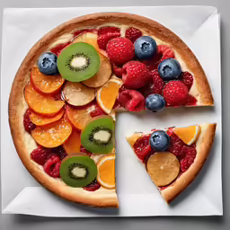 an image of a pie that has fruit on top