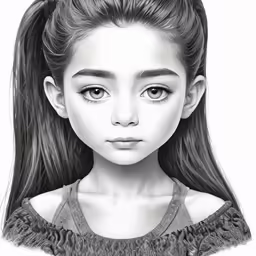 an image of a girl in pencil with an expression