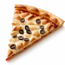 slices of pizza with different toppings and a slice missing