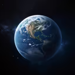 an image of the earth and some stars in the background