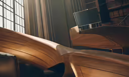 the wood is in the shape of a boat