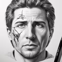 a drawing of the actor james winchester looking like his character in the movie