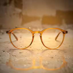 a pair of glasses laying on a surface