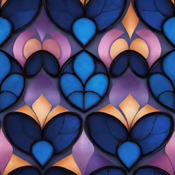 abstract photograph with heart shaped shapes over the top