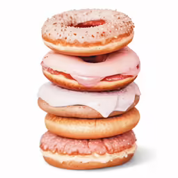 this is a photograph of donuts stacked up