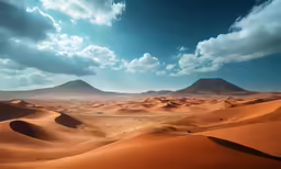 an image of a desert landscape with mountains