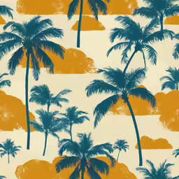 palm trees and clouds in the background