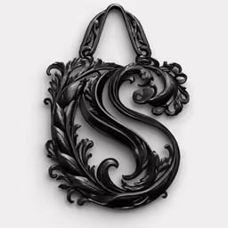 a metal object that has been designed to resemble an ornamental element