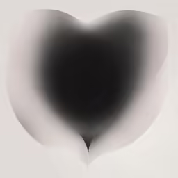 a black and white heart with no background