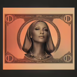 a woman on a dollar bill has the image of an indian woman