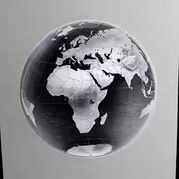 an atlastyle image of the world on grey background