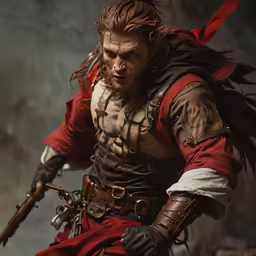 a man with a sword in his hand