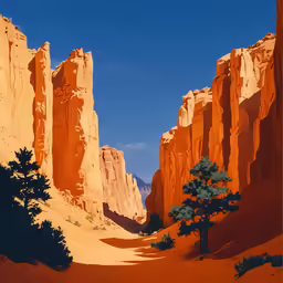 an image of a dirt trail leading to mountains