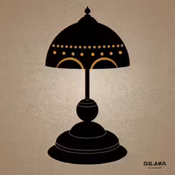 an image of a lamp that looks like it is lit up