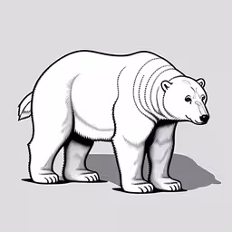 /tmp/FOOEvHr6n.jpg = a polar bear, standing on his hind legs
,/tmp/FOOEvHr6n.jpg = an image of a polar bear standing with its ears closed
,/tmp/FOOEvHr6n.jpg = the bear is standing and the lines are drawn across
,/tmp/FOOEvHr6n.jpg = a bear standing in the middle of a white ground
,/tmp/FOOEvHr6n.jpg = a polar bear in black and white
,/tmp/FOOEvHr6n.jpg = an illustration of a polar bear
,/tmp/FOOEvHr6n.jpg = a drawing of an animal with stripes that are drawn on it
