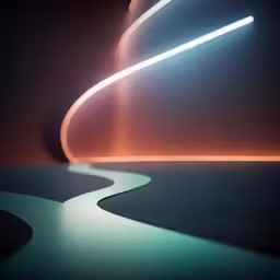 an image of a neon light stream