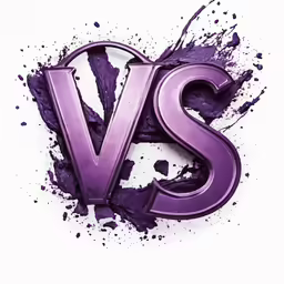 a purple capital s on a white background