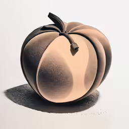 a white picture of a piece of fruit