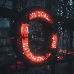 a neon sign reads for today tomorrow