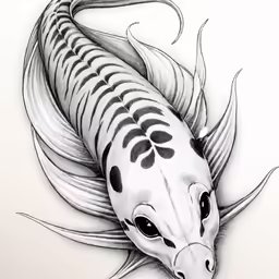 an image of a drawing of a fish
