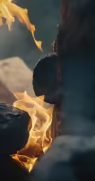 there are lots of sticks in a fire