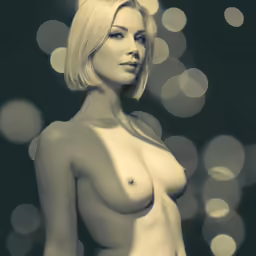 black and white image of a naked woman