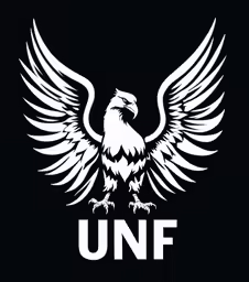 an eagle with the words unf