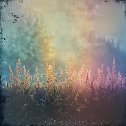 a photo of the grass at night time