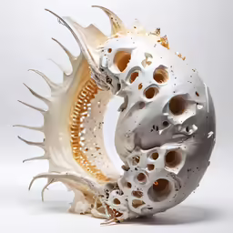 a strange looking piece of art made of white porcelain