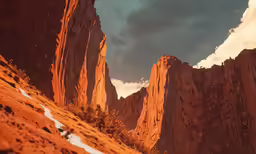 there is a rock formation in the desert