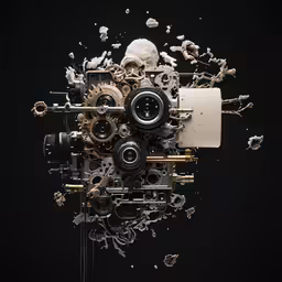 an artistically designed photo of an object that appears to be in action
