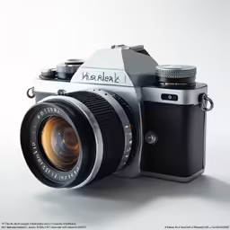a camera with an old camera lens