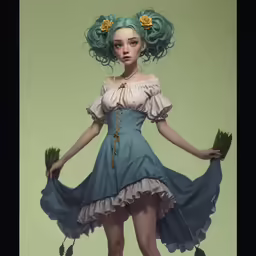 a young woman dressed as a victorian woman