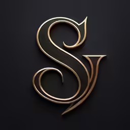 the letter s that has been carved into it
