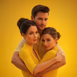 a man and two women are posing together