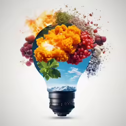 a bunch of things being inside of a lightbulb