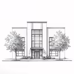an architectural drawing showing the building plans