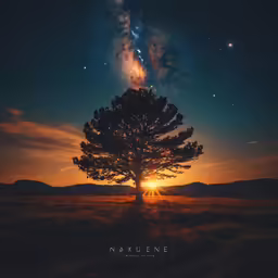 an image of a tree on the horizon