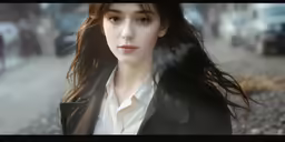 an image of a young woman in the street