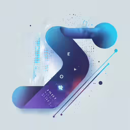 some type of abstract poster with shapes and colors