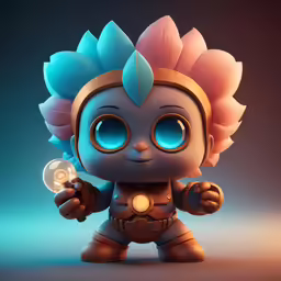 a cute cartoon character in a costume