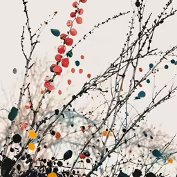 a group of leaves hang on a tree