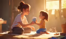 an image of two little kids playing with each other
