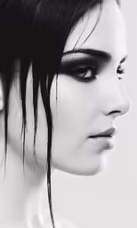 an artistic black and white photo of a woman