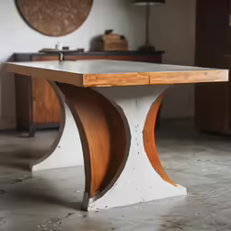 a closeup of a marble and wooden table